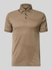 Emporio Armani Poloshirt mit kurzer Knopfleiste Taupe