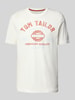 Tom Tailor Regular fit T-shirt van puur katoen Offwhite