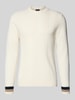 MAERZ Muenchen Gebreide pullover met ribboorden Offwhite
