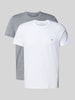 Emporio Armani T-Shirt mit Label-Print Mittelgrau