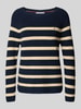 Tommy Hilfiger Regular fit gebreide pullover van zuiver katoen Marineblauw