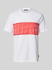 Michael Kors T-Shirt mit Label-Print Modell 'EMPIRE STRIPE' Weiss