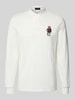 Polo Ralph Lauren Classic Fit Poloshirt mit Label-Stitching Offwhite