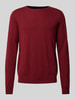 Fynch-Hatton Strickpullover mit Label-Stitching Bordeaux