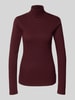 Marc O'Polo Denim Slim Fit Rollkragenpullover aus Baumwoll-Mix Bordeaux