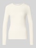 Jake*s Collection Langarmshirt mit Rundhalsausschnitt Offwhite