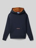 Jack & Jones Loose fit hoodie met kangoeroezak, model 'ELEGACY' Marineblauw