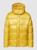 Esprit Collection Gewatteerd jack met capuchon, model 'GLOSSY PUFF' Pastelgeel