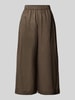 MM Wide Leg Leinenhose mit elastischem Bund Modell 'MINNIE' Oliv