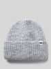 OPUS Beanie met labeldetail, model 'Amaddie' Lichtblauw