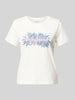 Pepe Jeans Boxy fit T-shirt van puur katoen model 'CRISTINA' Offwhite