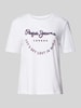 Pepe Jeans T-Shirt mit Label-Print Modell 'RUMER' Weiss