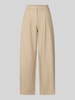 PIECES Slim Fit Anzughose mit Viskose-Anteil Modell 'BOSELLA' Beige