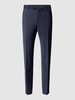 Strellson Slim fit pantalon met persplooien, model 'Flex Cross' Marineblauw