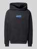 Hugo Blue Hoodie mit Label-Print Modell 'Nimayho' Black