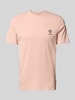 Blend T-Shirt mit Motiv- und Statement-Stitching Modell 'JANUS' Altrosa