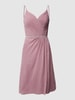 Luxuar Cocktailkleid mit Strasssteinbesatz Rosa