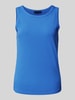 Oui Tanktop in Ripp-Optik Blau