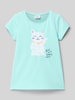 s.Oliver RED LABEL A-Linie T-Shirt aus reiner Baumwolle Aqua