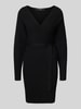 Vero Moda Getailleerde gebreide jurk van viscosemix, model 'HOLLYREM' Zwart