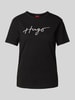 HUGO T-Shirt mit Label-Print Modell 'Damacia' Black