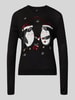 Only Regular Fit Weihnachtspullover mit Pailletten-Motiv Modell 'XMAS SHINE' Black