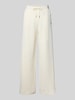 Guess Activewear Wide leg sweatbroek met structuurmotief, model 'PEONY' Offwhite