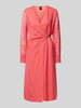 BOSS Midi-jurk met V-hals, model 'Dosala' Felroze