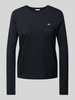 Gant Longsleeve mit Label-Stitching Black