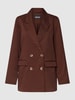 Pieces Blazer met reverskraag Hazelnootbruin