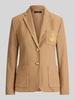 Lauren Ralph Lauren Kurzblazer mit Logo-Stickerei Camel