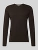 DRYKORN Regular Fit Longsleeve aus reiner Baumwolle Modell 'Irmino' Dunkelbraun