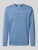 Pepe Jeans Sweatshirt met labelstitching, model 'Nouvel' Blauw