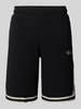 PEGADOR Shorts mit Strukturmuster und Label-Stitching Black