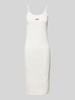 Tommy Jeans Midikleid in Ripp-Optik Offwhite