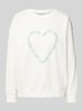 Tom Tailor Denim Comfort Fit Sweatshirt aus Baumwoll-Mix mit Schriftzug-Print Offwhite