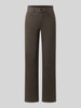 ANGELS High Waist Jeans mit Label-Patch Dunkelbraun