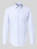 BOSS Slim Fit Businesshemd mit Kentkragen Modell 'HANK' Bleu