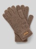 Barts Handschoenen met labelpatch, model 'Witzia' Middenbruin