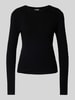 Vila Longsleeve in melierter Optik Modell 'VICOMFY' Black