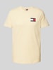 Tommy Jeans T-shirt met labelprint Lichtgeel