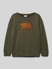 Name It Sweatshirt mit Motiv-Patch Modell 'BEAR' Schilf