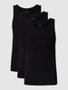 BOSS Tank Top mit Label-Detail im 3er-Pack Modell 'Modern' Black