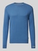 Pepe Jeans Strickpullover mit Rundhalsausschnitt Modell 'Andre' Blau