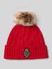 Lauren Ralph Lauren Czapka z dzianiny z pomponem Czerwony