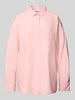 Review Bluse mit überschnittenen Schultern und Brusttasche Rosa
