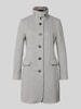 Cinque Płaszcz z listwą guzikową model ‘ASTRALA’ Jasnoszary melanż
