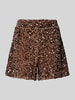 Only Regular Fit Shorts mit Paillettenbesatz Modell 'CONFIDENCE' Hellbraun
