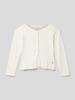 Tom Tailor Strickjacke mit Volantsaum Ecru