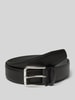 BOSS Riem van echt runderleer, model 'NAVYA' Zwart